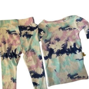 Cat & Jack Tie-Dye Pajama Set - Pink, Blue, White